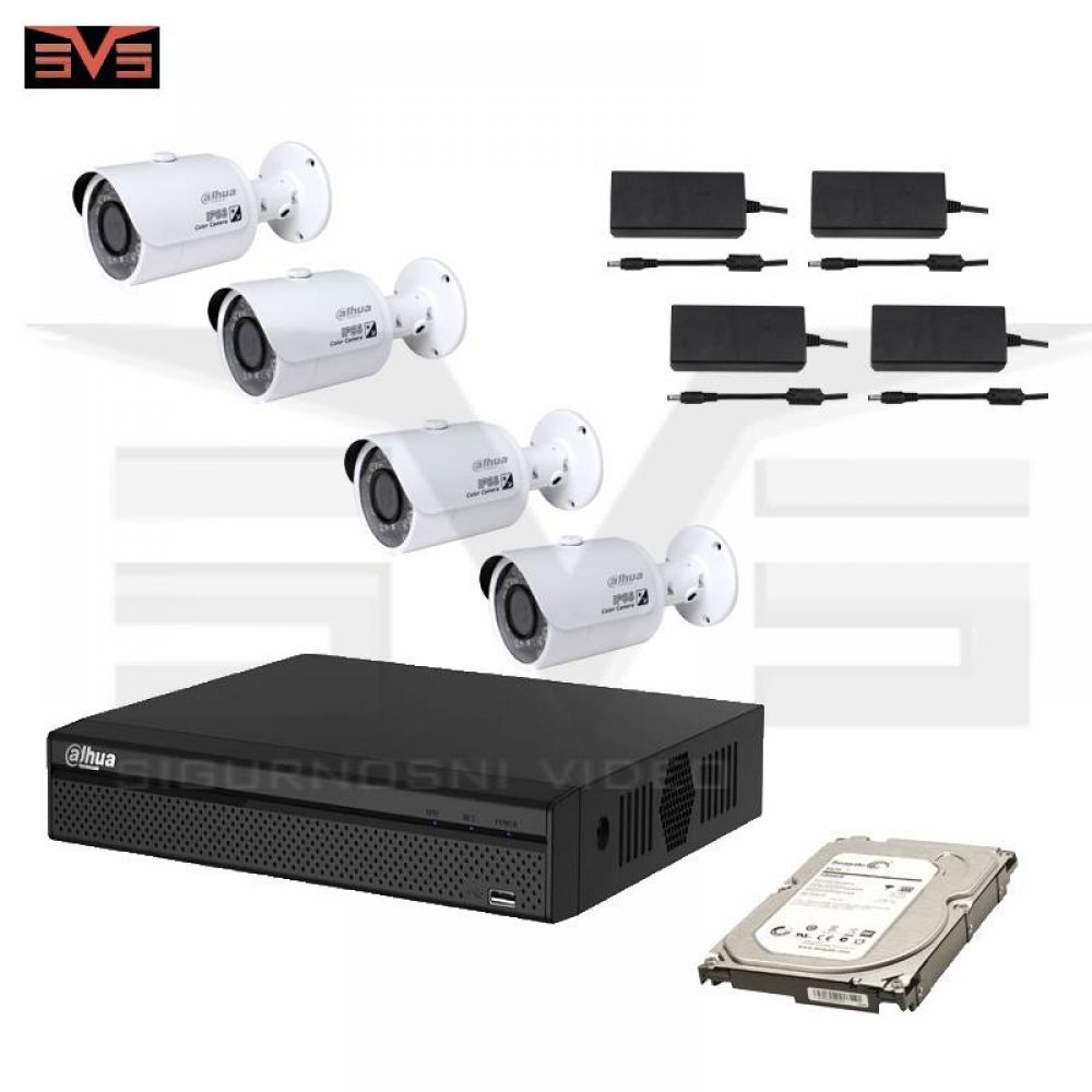 Videonadzor komplet Dahua 4 kamere | Video nadzor | Kompleti video nadzora  | Sigurnosni Sustavi | Cijena | Ponuda | Prodaja